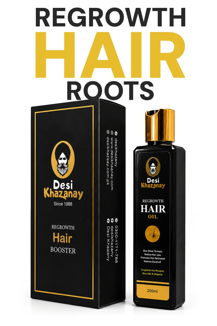 Best Hair Oil in Pakistan – Desi Khazanay Regrowth Hair Oil