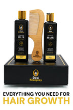 Hair Growth Bundle Pakistan – Complete Hair Care Set (Hair Oil + Shampoo + Wooden Comb)
